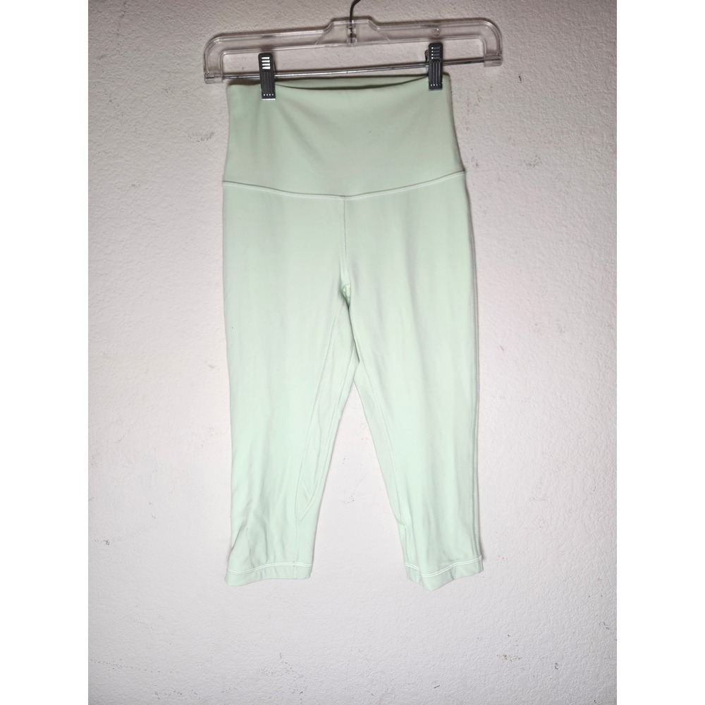 Lululemon Align High-Rise Crop 17" Womens Size 4 Mint Green Nulu Yoga Leggings